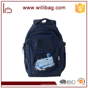 China Wholesale Solar Chargeable Backpack, High Quality Solar Backpack